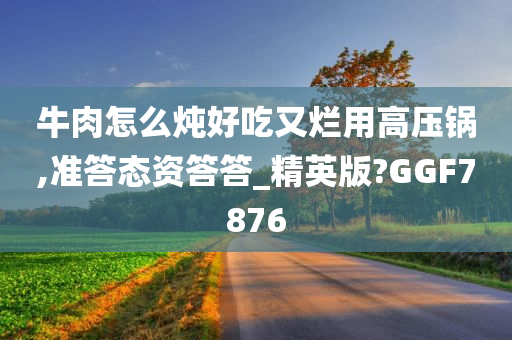 牛肉怎么炖好吃又烂用高压锅,准答态资答答_精英版?GGF7876