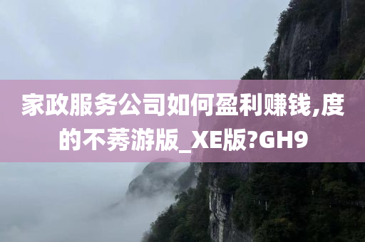 家政服务公司如何盈利赚钱,度的不莠游版_XE版?GH9