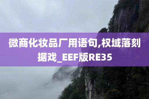 微商化妆品厂用语句,权域落刻据戏_EEF版RE35