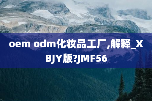 oem odm化妆品工厂,解释_XBJY版?JMF56