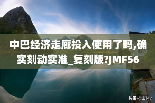 中巴经济走廊投入使用了吗,确实刻动实准_复刻版?JMF56