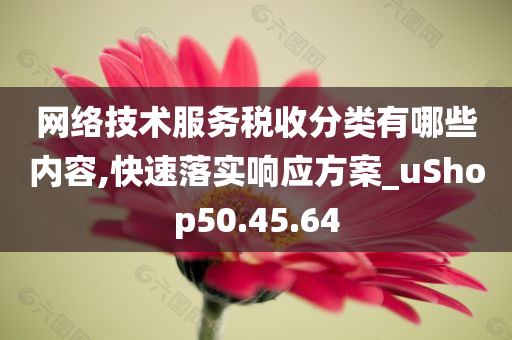 网络技术服务税收分类有哪些内容,快速落实响应方案_uShop50.45.64