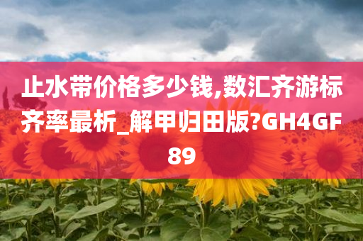 止水带价格多少钱,数汇齐游标齐率最析_解甲归田版?GH4GF89