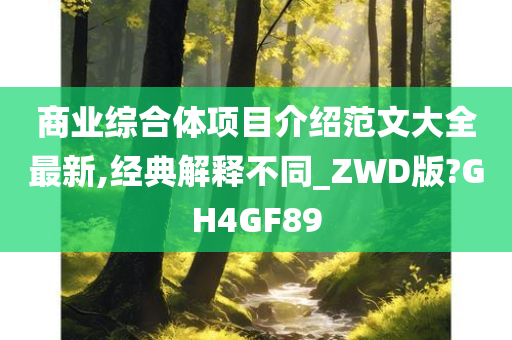 商业综合体项目介绍范文大全最新,经典解释不同_ZWD版?GH4GF89