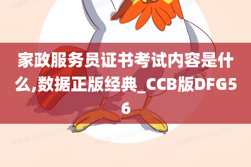 家政服务员证书考试内容是什么,数据正版经典_CCB版DFG56