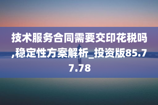 技术服务合同需要交印花税吗,稳定性方案解析_投资版85.77.78