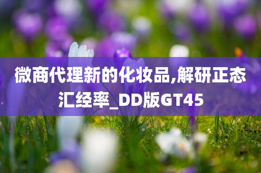 微商代理新的化妆品,解研正态汇经率_DD版GT45