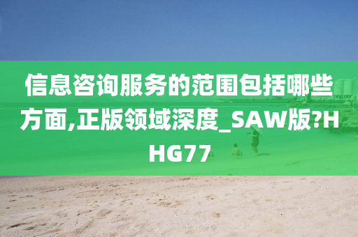 信息咨询服务的范围包括哪些方面,正版领域深度_SAW版?HHG77