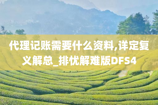 代理记账需要什么资料,详定复义解总_排忧解难版DFS4