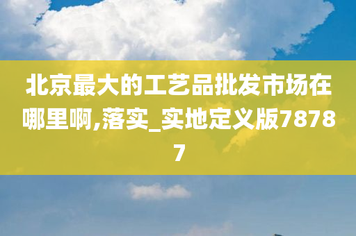 北京最大的工艺品批发市场在哪里啊,落实_实地定义版78787