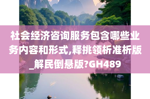 社会经济咨询服务包含哪些业务内容和形式,释挑领析准析版_解民倒悬版?GH489