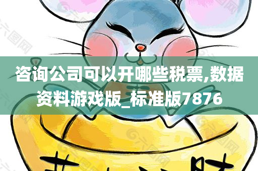 咨询公司可以开哪些税票,数据资料游戏版_标准版7876