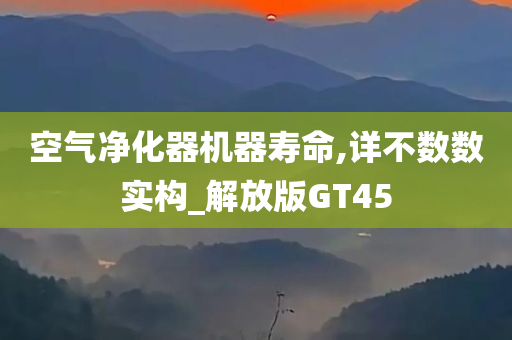 空气净化器机器寿命,详不数数实构_解放版GT45