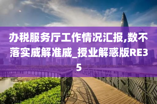 办税服务厅工作情况汇报,数不落实威解准威_授业解惑版RE35