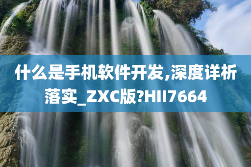 什么是手机软件开发,深度详析落实_ZXC版?HII7664