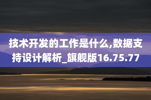 技术开发的工作是什么,数据支持设计解析_旗舰版16.75.77