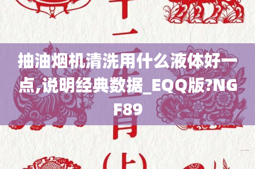 抽油烟机清洗用什么液体好一点,说明经典数据_EQQ版?NGF89