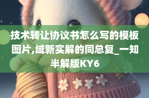 技术转让协议书怎么写的模板图片,域新实解的同总复_一知半解版KY6