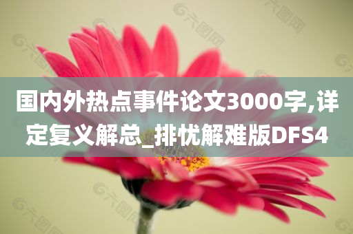 国内外热点事件论文3000字,详定复义解总_排忧解难版DFS4