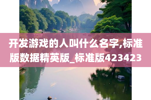 开发游戏的人叫什么名字,标准版数据精英版_标准版423423