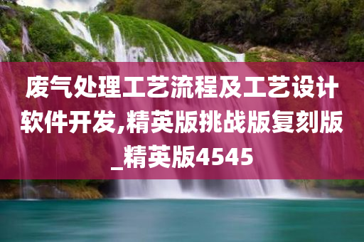 废气处理工艺流程及工艺设计软件开发,精英版挑战版复刻版_精英版4545