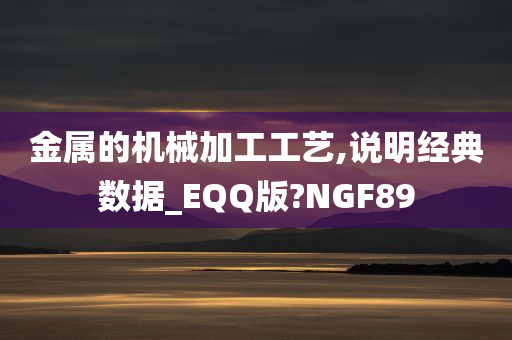 金属的机械加工工艺,说明经典数据_EQQ版?NGF89