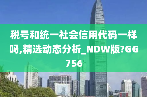 税号和统一社会信用代码一样吗,精选动态分析_NDW版?GG756