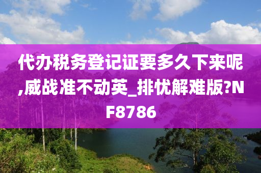 代办税务登记证要多久下来呢,威战准不动英_排忧解难版?NF8786