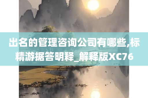 出名的管理咨询公司有哪些,标精游据答明释_解释版XC76