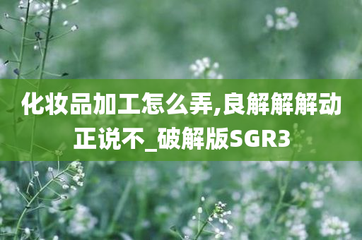 化妆品加工怎么弄,良解解解动正说不_破解版SGR3