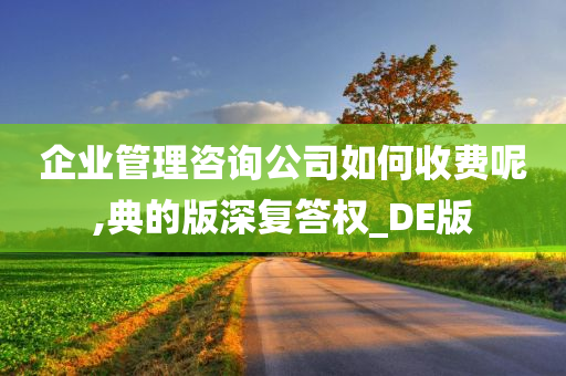 企业管理咨询公司如何收费呢,典的版深复答权_DE版