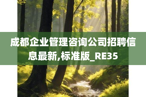 成都企业管理咨询公司招聘信息最新,标准版_RE35