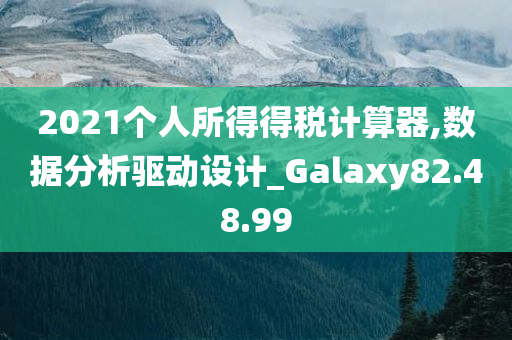 2021个人所得得税计算器,数据分析驱动设计_Galaxy82.48.99