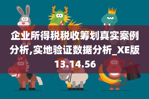 企业所得税税收筹划真实案例分析,实地验证数据分析_XE版13.14.56