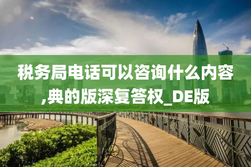 税务局电话可以咨询什么内容,典的版深复答权_DE版