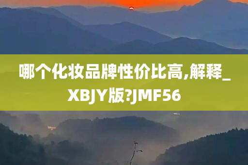 哪个化妆品牌性价比高,解释_XBJY版?JMF56