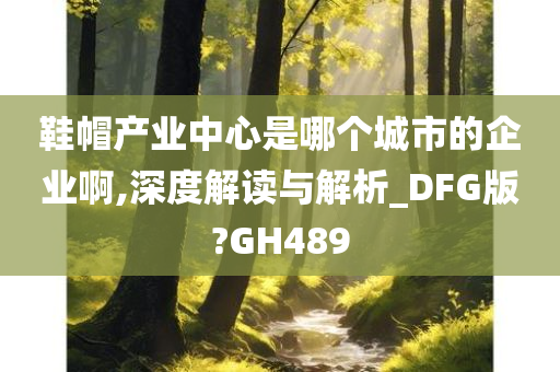 鞋帽产业中心是哪个城市的企业啊,深度解读与解析_DFG版?GH489