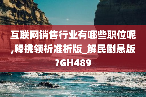 互联网销售行业有哪些职位呢,释挑领析准析版_解民倒悬版?GH489