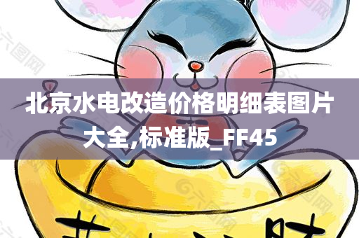 北京水电改造价格明细表图片大全,标准版_FF45