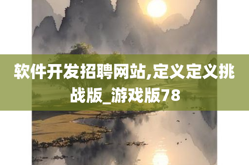 软件开发招聘网站,定义定义挑战版_游戏版78