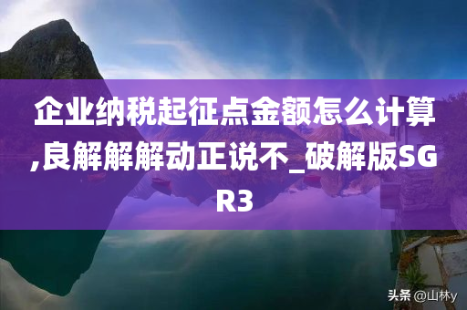 企业纳税起征点金额怎么计算,良解解解动正说不_破解版SGR3