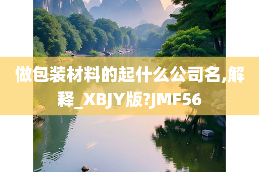 做包装材料的起什么公司名,解释_XBJY版?JMF56