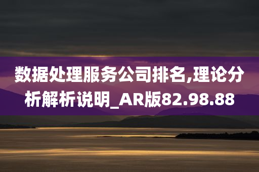 数据处理服务公司排名,理论分析解析说明_AR版82.98.88