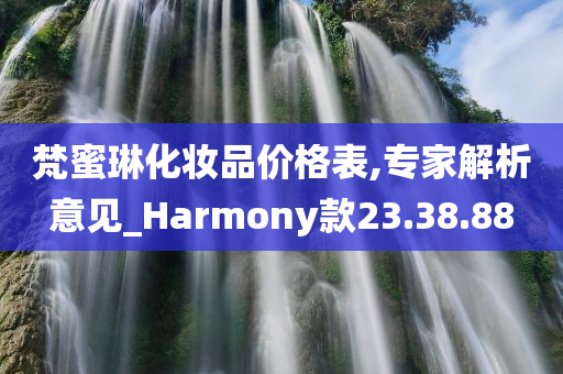 梵蜜琳化妆品价格表,专家解析意见_Harmony款23.38.88