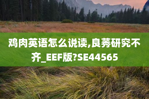 鸡肉英语怎么说读,良莠研究不齐_EEF版?SE44565