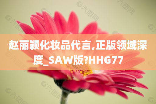 赵丽颖化妆品代言,正版领域深度_SAW版?HHG77