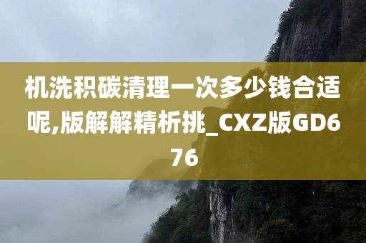 机洗积碳清理一次多少钱合适呢,版解解精析挑_CXZ版GD676