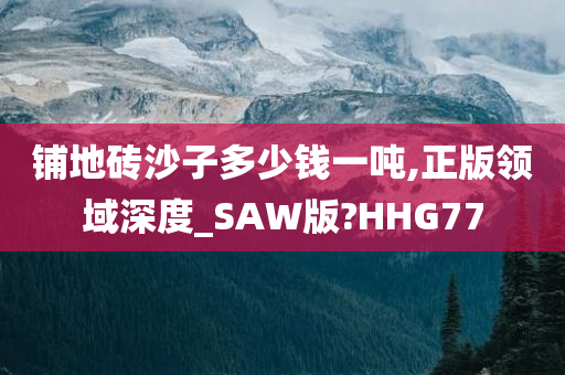 铺地砖沙子多少钱一吨,正版领域深度_SAW版?HHG77