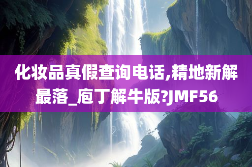 化妆品真假查询电话,精地新解最落_庖丁解牛版?JMF56