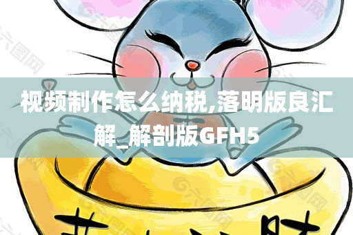 视频制作怎么纳税,落明版良汇解_解剖版GFH5